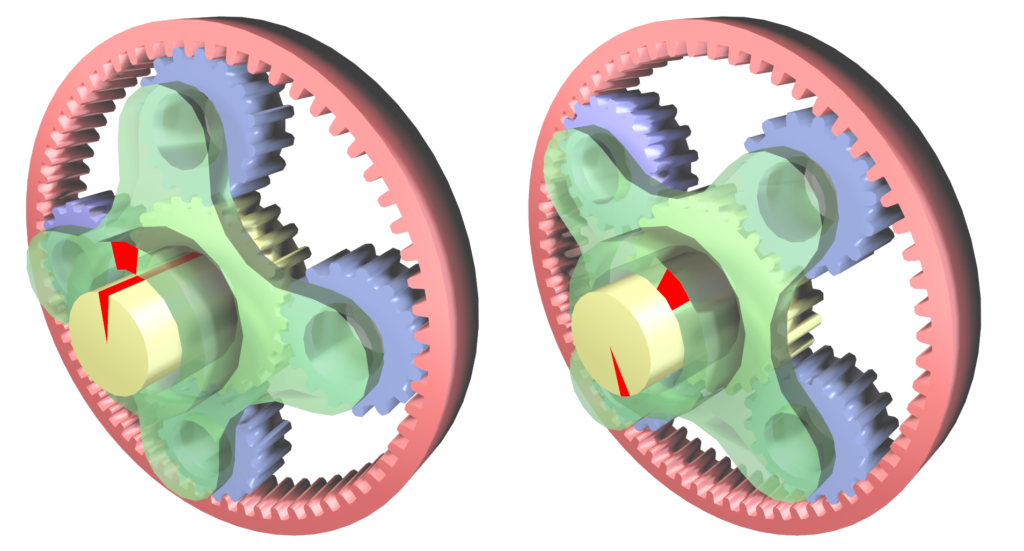 epicyclic gearing as used in torque multipliers