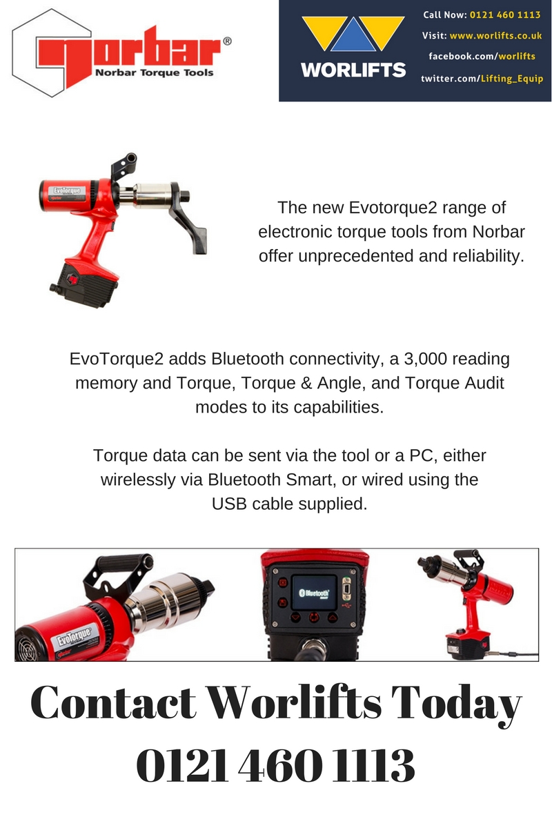 The new Evotorque2 range of electronic torque tools from Norbar offer unprecedented accuracy