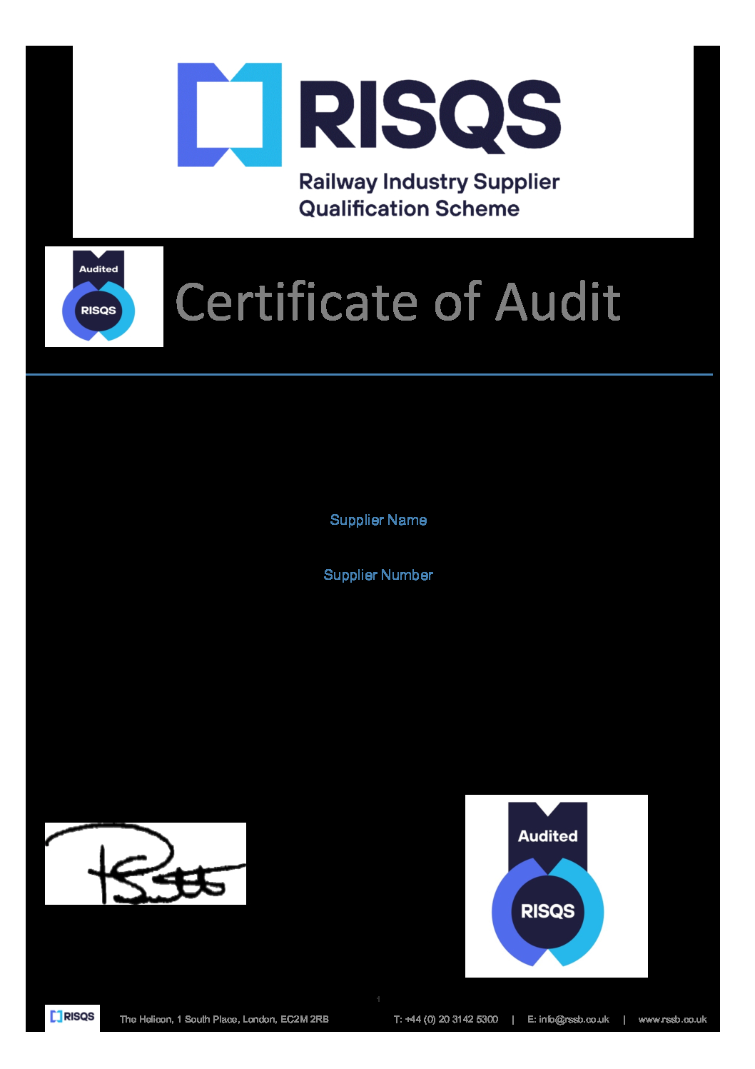 RISQS Audit certificate Expiry 13.02.24 pdf